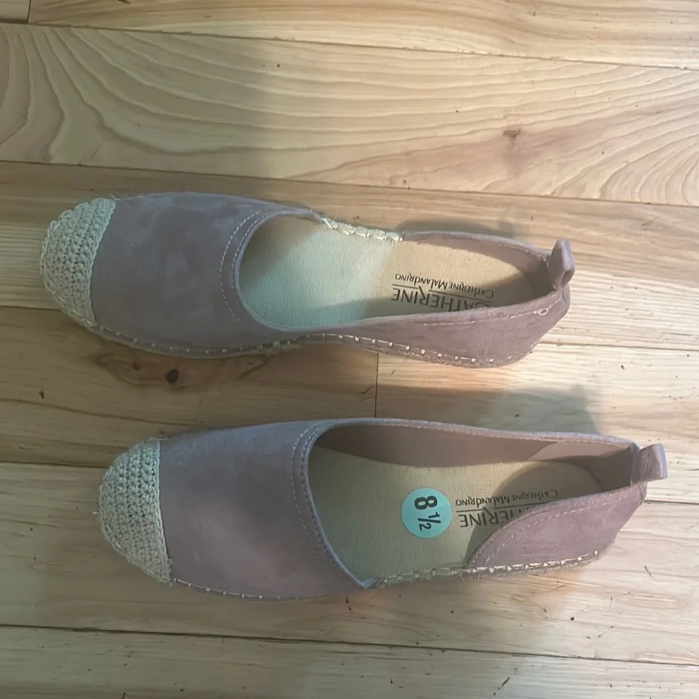 Catherines Pink Espadrille Shoes Casual Comfort - Picture 2 of 5